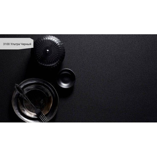 3100 Ультра Черный / Jet Black Caesarstone (Цезарь стоун)